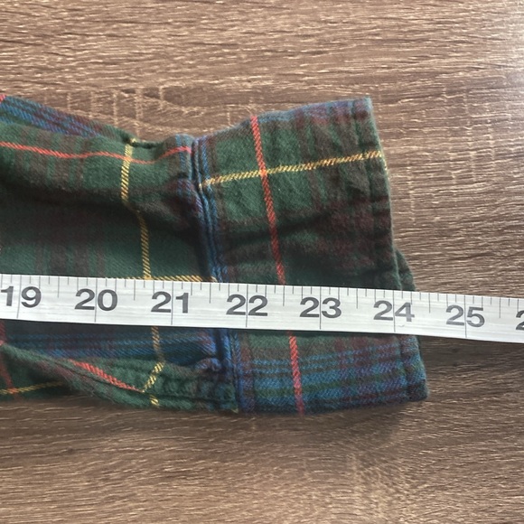Vintage GH Bass & Co Green Plaid Button Down Long Sleeved Flannel Small EUC - Picture 5 of 7